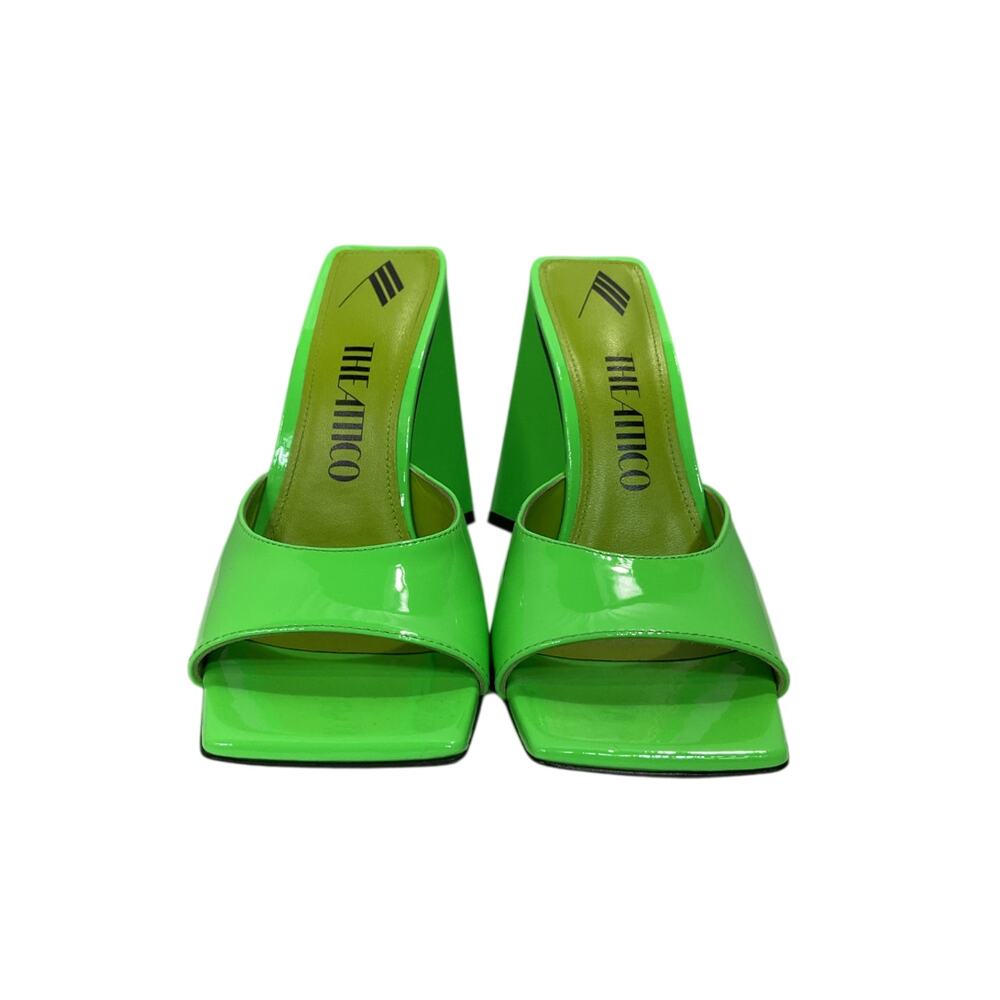 The Attico Glossy Green Devon Heeled Sandals Size 40.5 - Picture 2 of 6